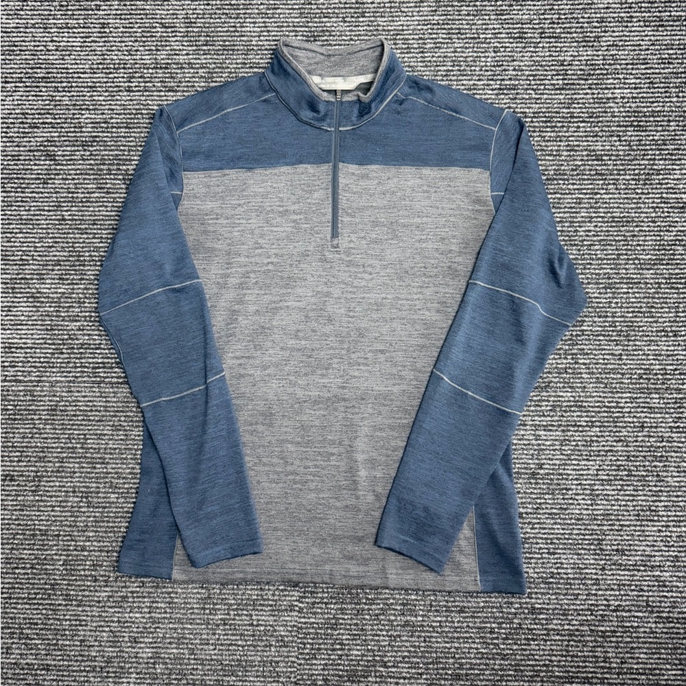Kuhl Pullover Men XL Blue Ryzer Performance 1/4 Zip Sweater Hiking Outdoors